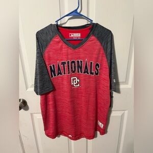 Majestic Nationals Red and Gray Jersey type shirt - Men’s size large -NWT